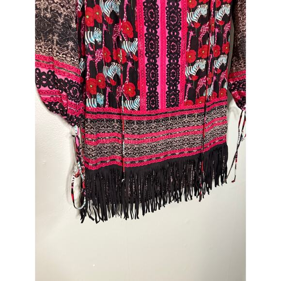 Custo Barcelona zebra print suede fringe mini dress - Picture 8 of 9